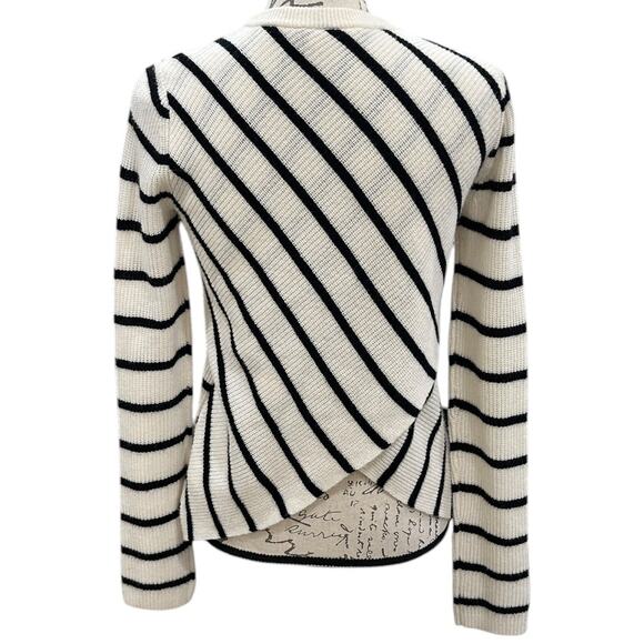 A.L.C. Tula Cashmere Criss Cross Back Striped Sweater - Picture 6 of 7